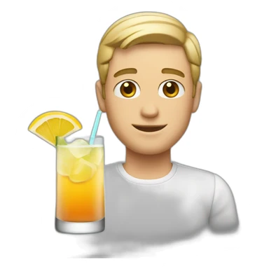white male with cocktail sticker
