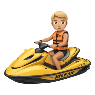 riding a jet skis sticker