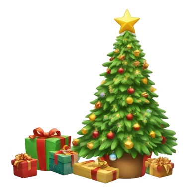 Christmas tree with gifts  sticker