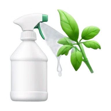 white hand sprayer with clear bottle for plant sticker