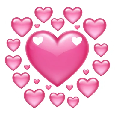 Many pink sailor moon hearts  sticker