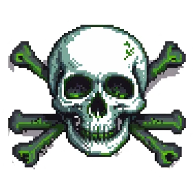 skull with crossbones sticker