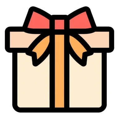 gift box with bow sticker