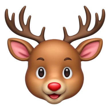 Christmas emoji deer sticker