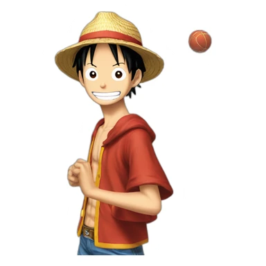 Luffy qui joue aux jeux vidéo  sticker