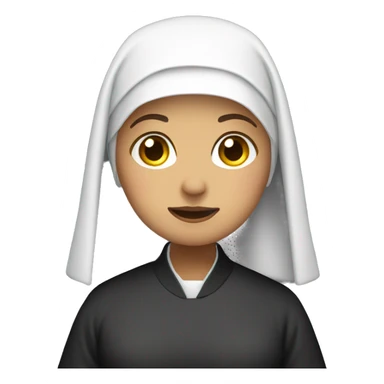 praying nun sticker