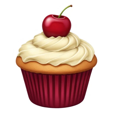burgundy vanilla muffin cherry on top sticker