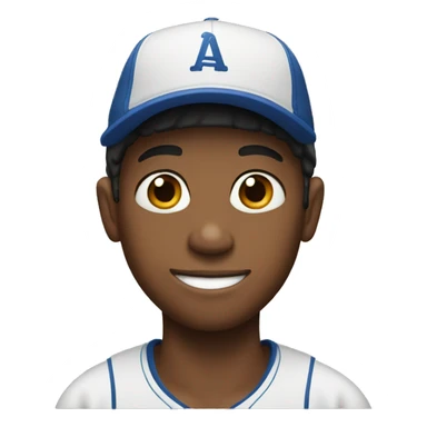 Boy with baseball cap sticker