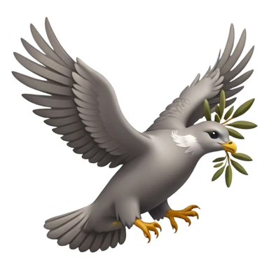 A flying seal, with eagle’s wings, carrying an olive branch like a dove of peace sticker