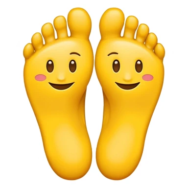 Emoji with feet sticker