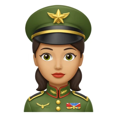 Green toy solider woman sticker
