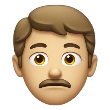 Sulking-face sticker