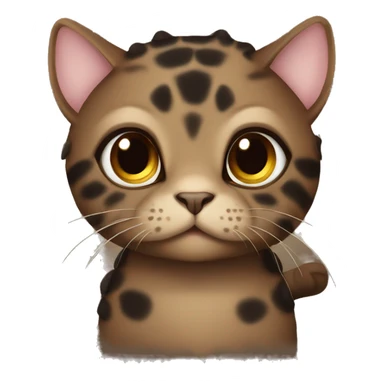 Tortoise-hair cat dark brown  sticker