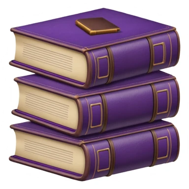 purple studying books sticker