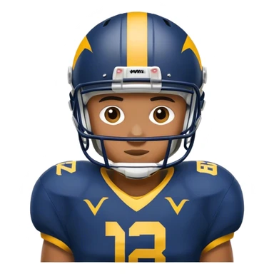 WVU football plaer sticker