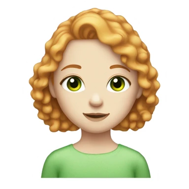 pale ginger hair girl with long eyelashes & freckles & green eyes sticker