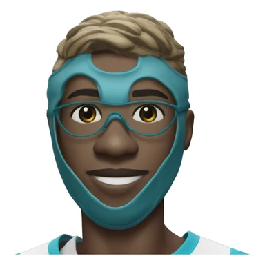 Victor osimhen with facial mask at napoli sticker