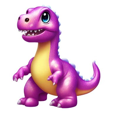 Lisa frank glitter pretty water dinosaur  sticker