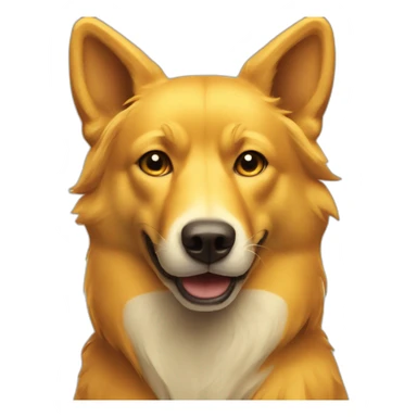 Yellow dog like fox sticker