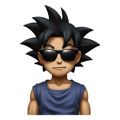 goku black with square sunglasses joint sticker