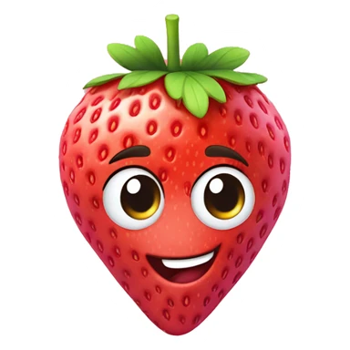 Strawberry with the words “berry 1st birthday”  sticker