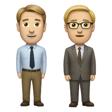 dwight and jim the office sticker