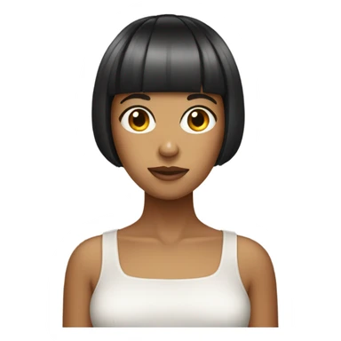 Ugly woman with a bowl cut sticker