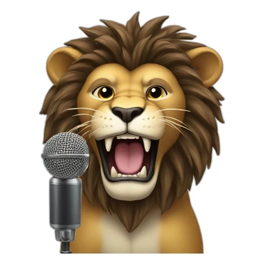 Mad Lion superstar sing to big microphone sticker