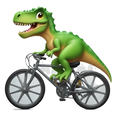 Dino on a bike sticker