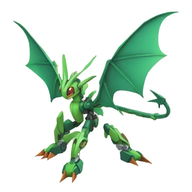 Mechanical Flygon-Scyther-Charizard-Medabot-Mecha full body sticker