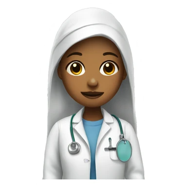 Girl in a hospital  sticker