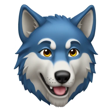 Blue wolf sticker