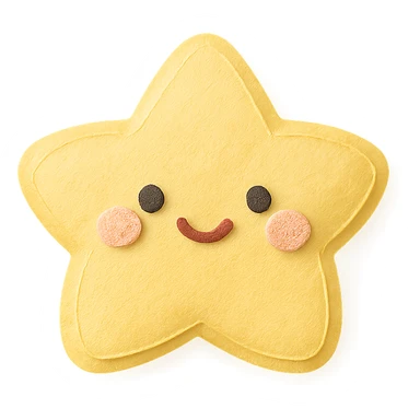 super soft cute star puff, paper craft style, paper texture, three-dimensional, bright and soft colors sticker