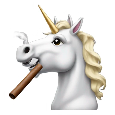 A unicorn smoking a cigar  sticker