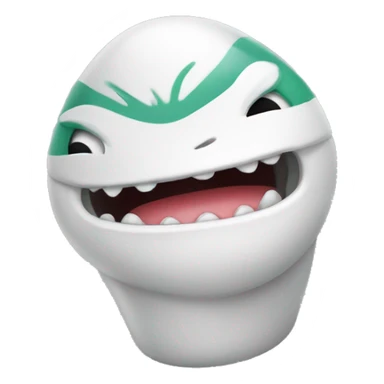 fat ninja dinosaur toothpaste sticker