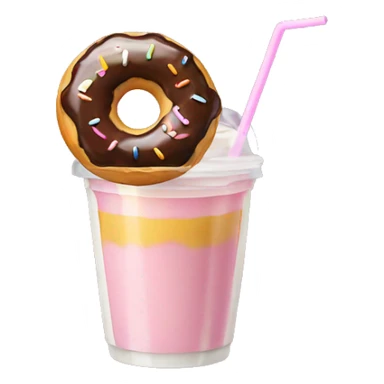 Donut with a smoothie  sticker