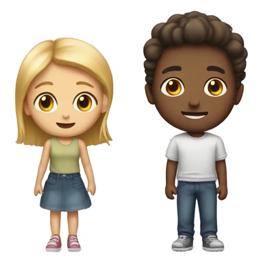 Boy and girl friend  sticker