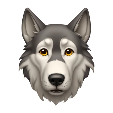 wolf droopy ears  sticker
