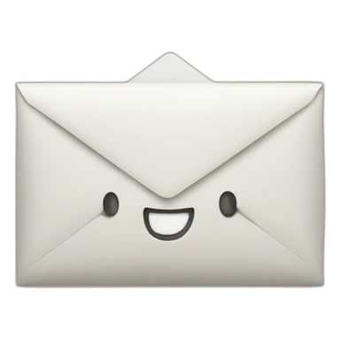 A smiling envelope character with arms and legs sticker
