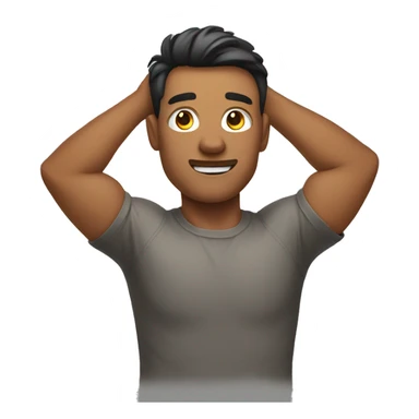 man raised armpit sticker