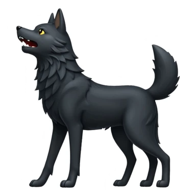 Black wolf howling sticker