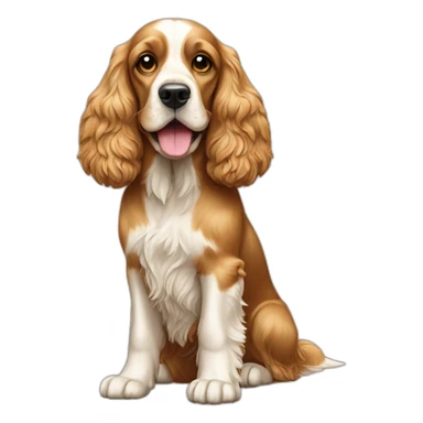 Dog-english-cocker-spaniel-full-body-golden sticker