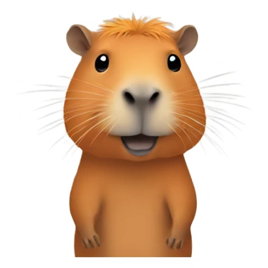 Capybara with orange sticker