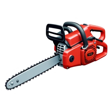red chainsaw sticker