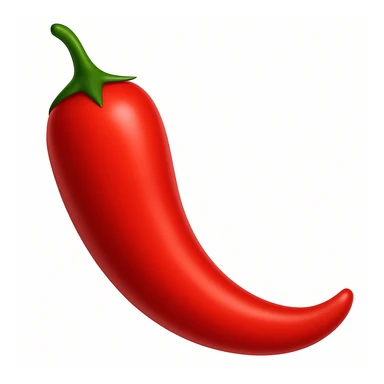 A chili pepper emoji in red color, vibrant and clear. sticker