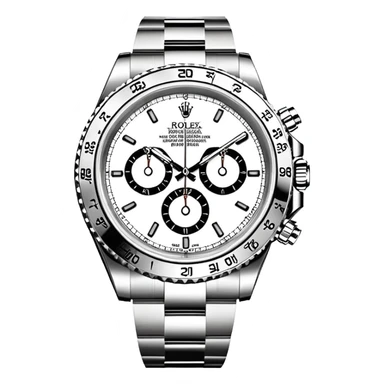 Rolex white and black watch with heavy details sticker