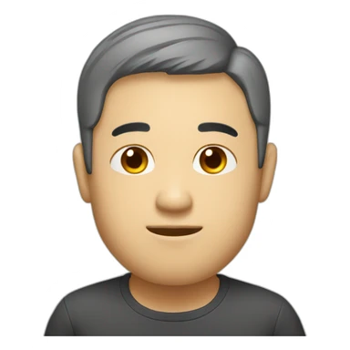 a-man-short-hair-glass-chinese-tiny-face sticker