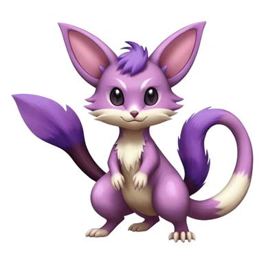 Shiny Furret-Espeon-Furret-Noibat-Noivern-Hybrid (Full body) sticker