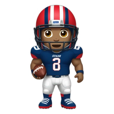 korean americanfootball player sticker