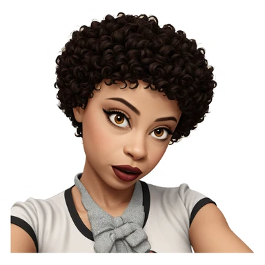 realistic portrait of a girl sticker